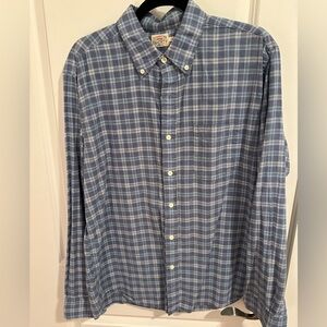 Faherty Brand Men’s Long Sleeve Lightweight Plaid Shirt, Large